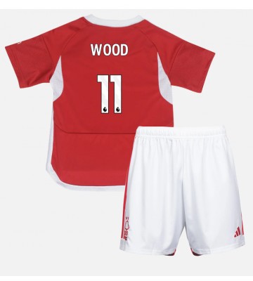 Nottingham Forest Chris Wood #11 Primera Equipación Niños 2023-24 Manga Corta (+ Pantalones cortos)